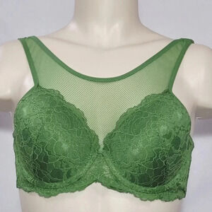 34B Gilligan & O'Malley Everyday Lace Lightly Lined Bra Euphoric Green NWT New w